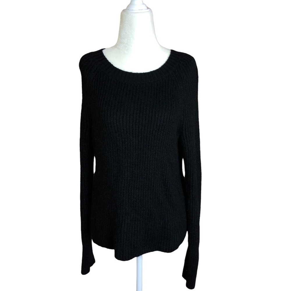 GAP Black Mohair Blend Crewneck Pullover Sweater Sz XS